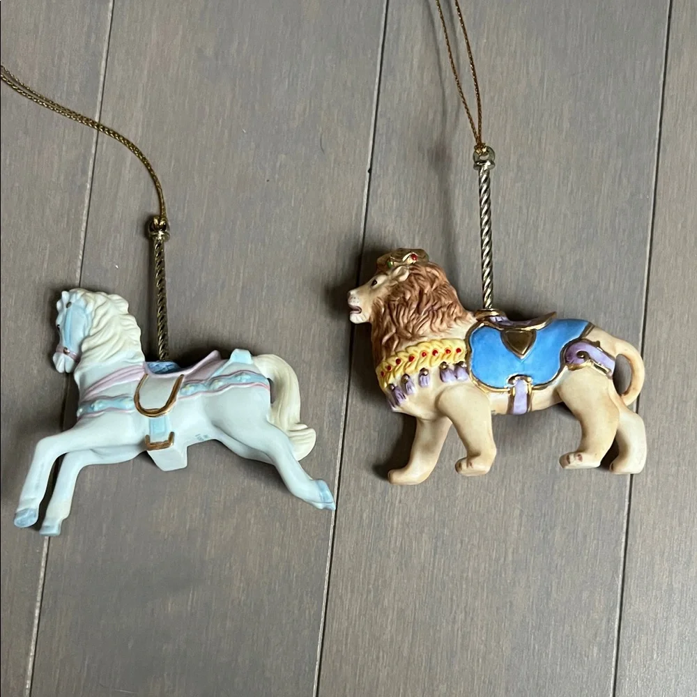 Lenox Christmas Carousel Animal Collection - Lion, Zebra, Reindeer and Horse - Picture 6 of 15